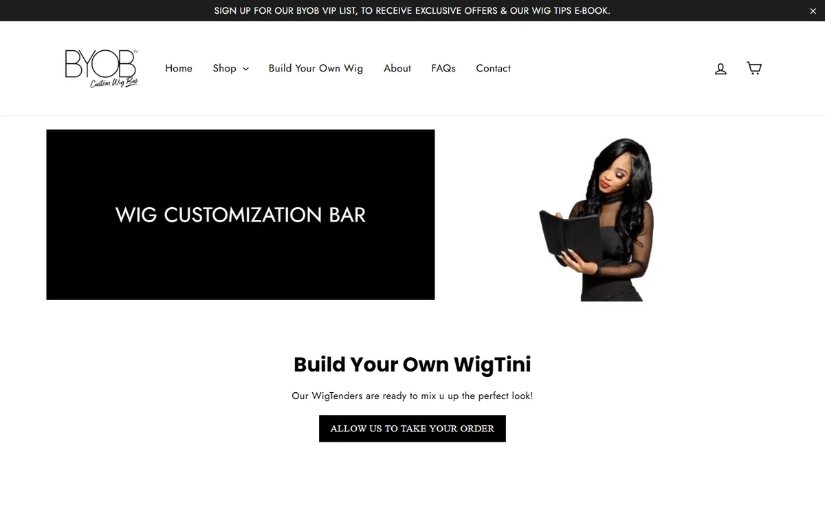 BYOB wig customizer